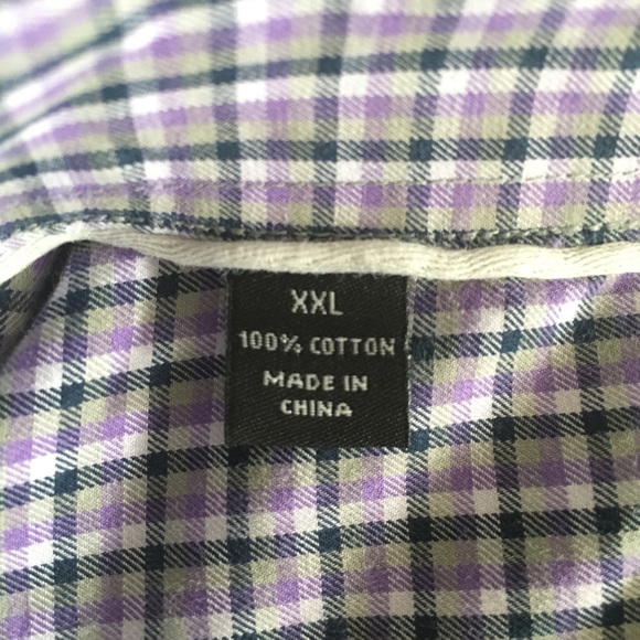 Saks Fifth Avenue Plaid Long Sleeve Button Up Shirt - Picture 6 of 7